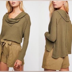 We The Free | Wildcat Waffle Cowl Neck Thermal Top SzM